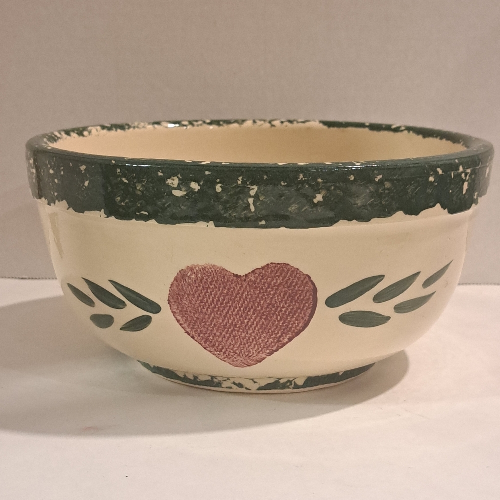 Brothers Pottery Norwich Ontario Ceramic Bowl Hand Painted Spongeware.